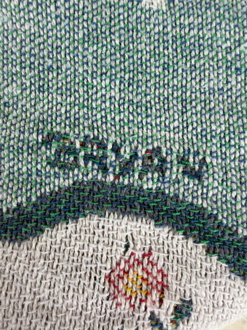 VTG Celestial Crescent Moon Face Sleeping Baby Woven Throw Blanket 41x52 GUC